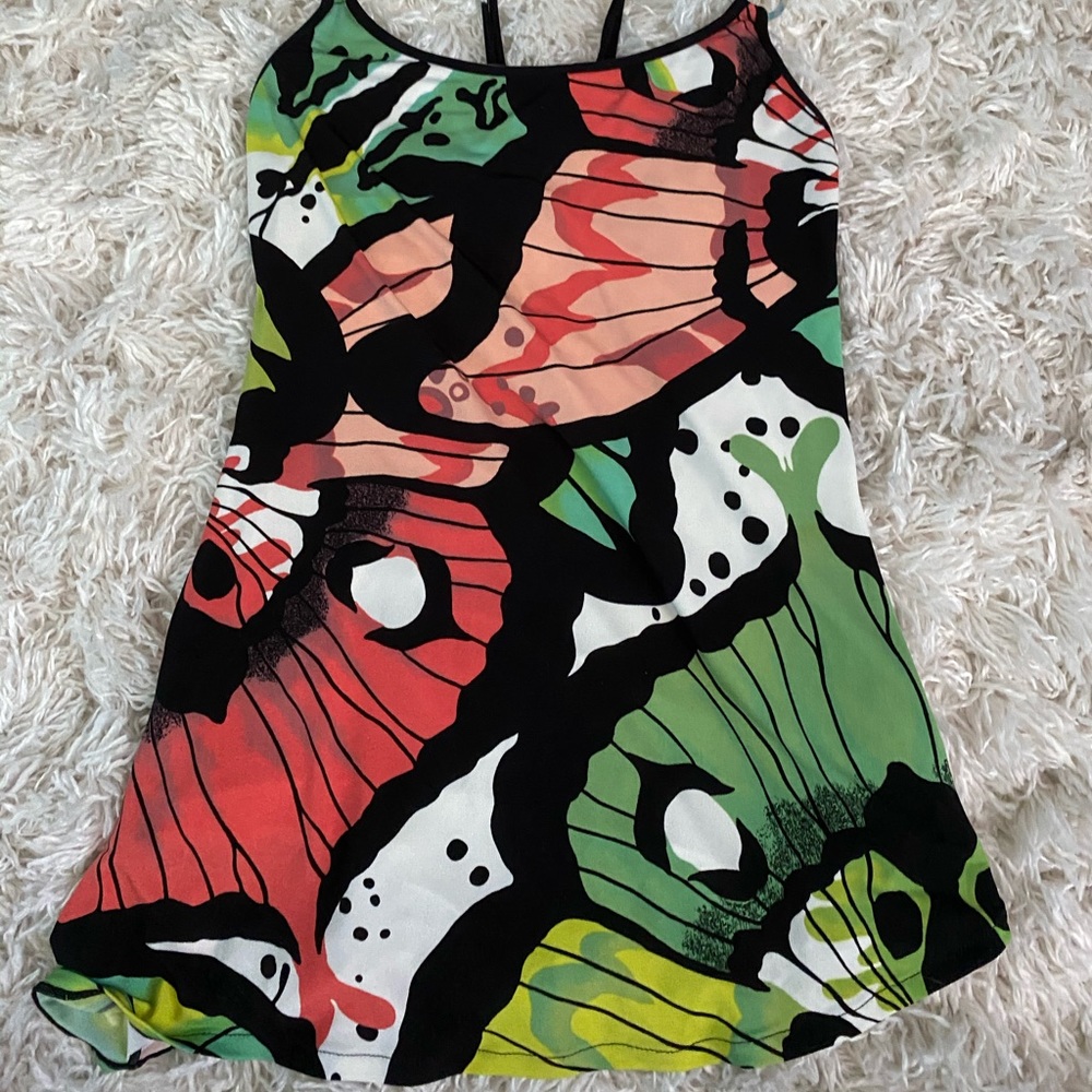 Asymmetrical butterfly tank top